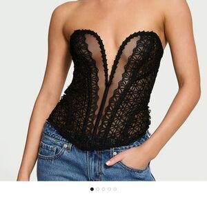 Victoria's Secret Black Lace Bodysuit